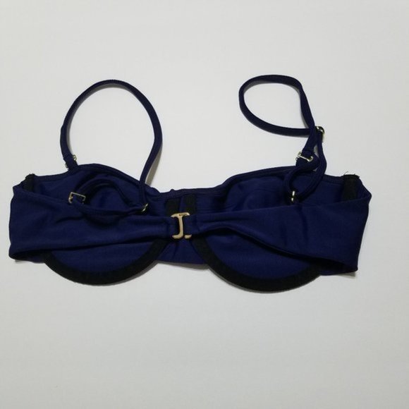 Tori Praver Deep Blue Bikini Top - Picture 2 of 5